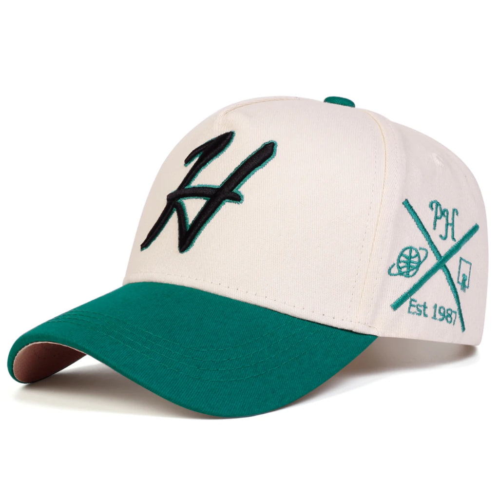 Unisex H Letter Embroidered Baseball Cap