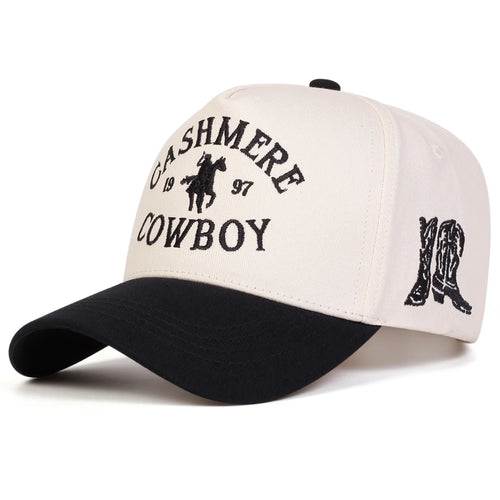 Unisex COWBOY Letter Embroidery Baseball Cap