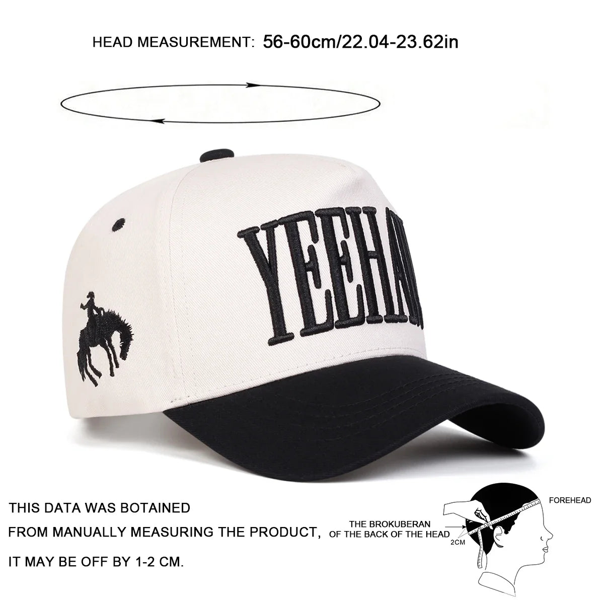 Unisex YEEHAW Letter Embroidery Baseball Caps Spring Autumn Outdoor Adjustable Casual Hats Sunscreen Hat Sports Cap