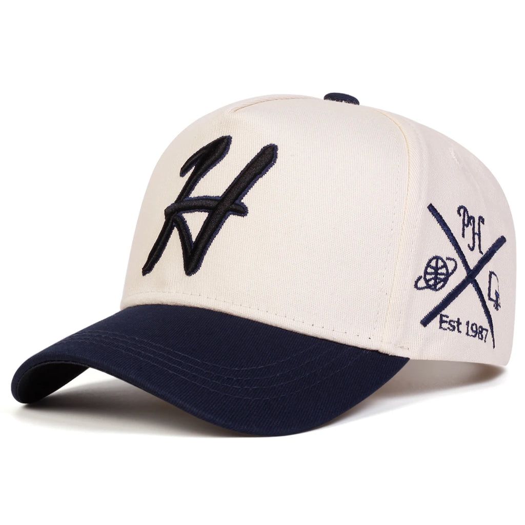 Unisex H Letter Embroidered Baseball Cap